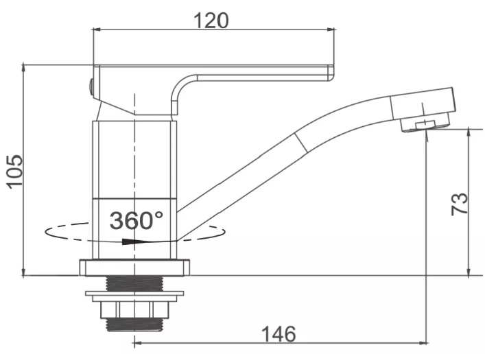 Gappo G4517-6 (1041642) Габаритные размеры