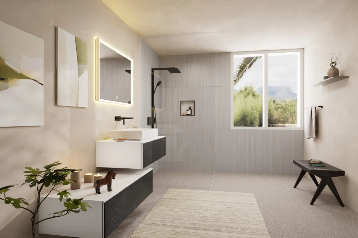 в продажу Душова система Hansgrohe Raindance Alive Q 340/210 2jet EcoSmart ShowerSelect Comfort Brushed Black Chrome 24591340 - фото 3