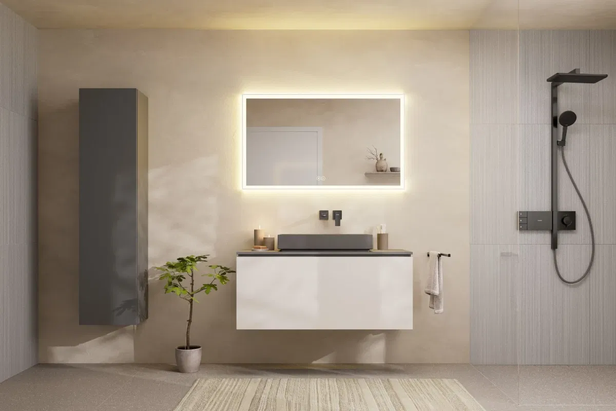 Душова система Hansgrohe Raindance Alive Q 340/210 2jet EcoSmart ShowerSelect Comfort Brushed Black Chrome 24591340 відгуки - зображення 5