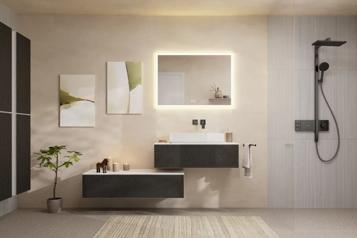 Душова система Hansgrohe Raindance Alive Q 340/210 2jet EcoSmart ShowerSelect Comfort Brushed Black Chrome 24591340 інструкція - зображення 6