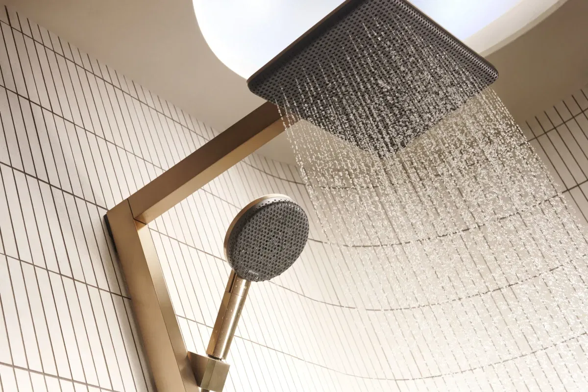 огляд товару Душова система Hansgrohe Raindance Alive Q 340/210 2jet ShowerSelect Comfort Brushed Bronze 24590140 - фотографія 12