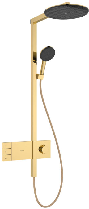 Душевая система Hansgrohe Raindance Alive S 300 2jet EcoSmart ShowerSelect Comfort Polished Gold Optic 24596990