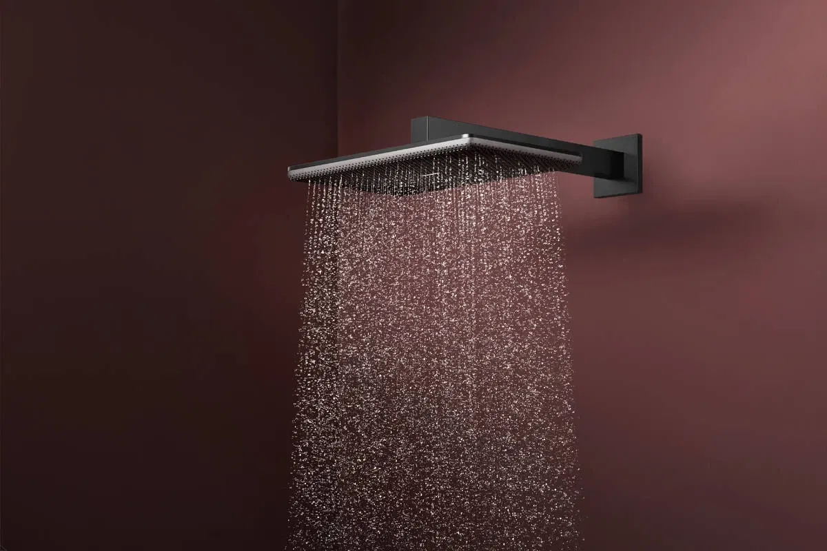 Душова система Hansgrohe Raindance Alive Q 340/210 1jet ShowerSelect Comfort Brushed Black Chrome 24580340 зовнішній вигляд - фото 9