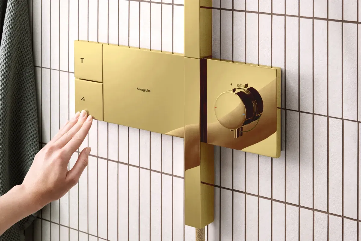 в продаже Душевая система Hansgrohe Raindance Alive S 300 1jet EcoSmart ShowerSelect Comfort Polished Gold Optic 24583990 - фото 3