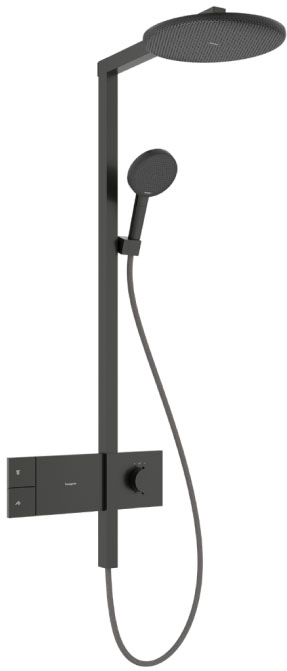 Душевая система Hansgrohe Raindance Alive S 300 1jet ShowerSelect Comfort Brushed Black Chrome 24582340