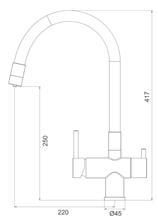 Gappo G4398-36 (1042421) Габаритные размеры