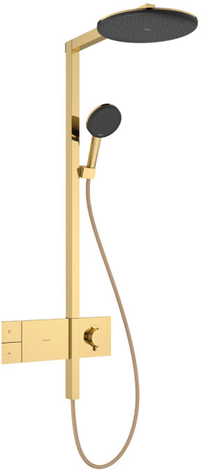 Душевая система Hansgrohe Raindance Alive S 300 1jet ShowerSelect Comfort Polished Gold Optic 24582990