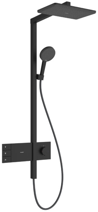 Душевая система Hansgrohe Raindance Alive Q 340/210 2jet ShowerSelect Comfort Matt Black 24590670