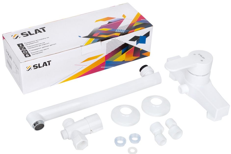Смеситель для ванны Slat SLT-C006W (1038724) цена 495 грн - фотография 2