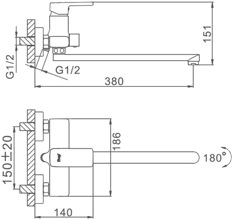 Frap F2260 (1038901) Габаритные размеры