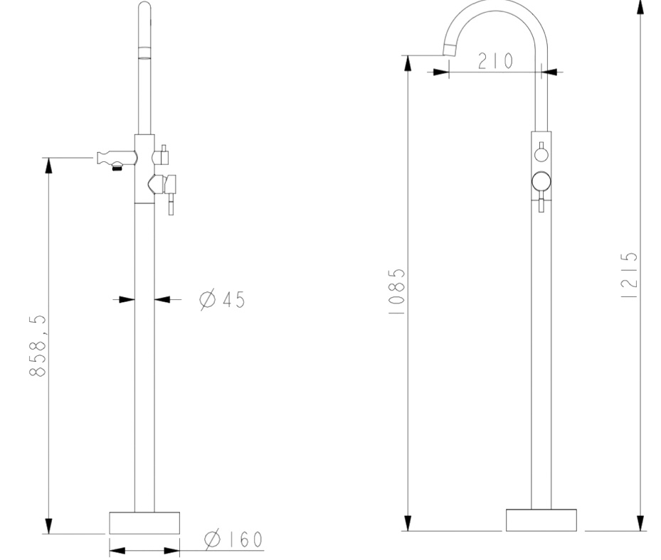 Wezer EKO19A-01-Black (1044106) Габаритні розміри