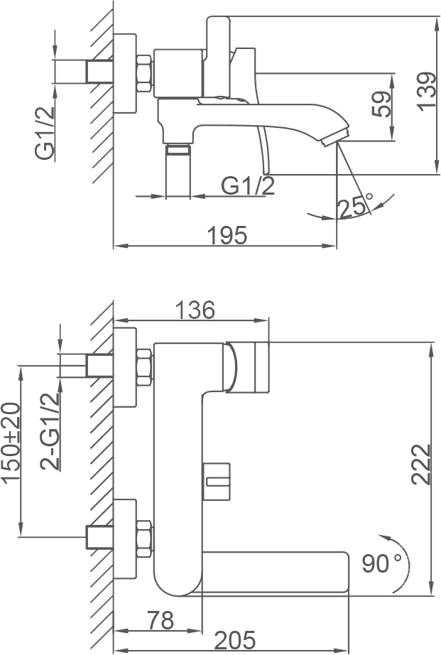 Frap F3275 (1055636) Габаритні розміри