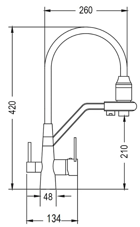 Wezer INX4A-08 (1044111) Габаритные размеры