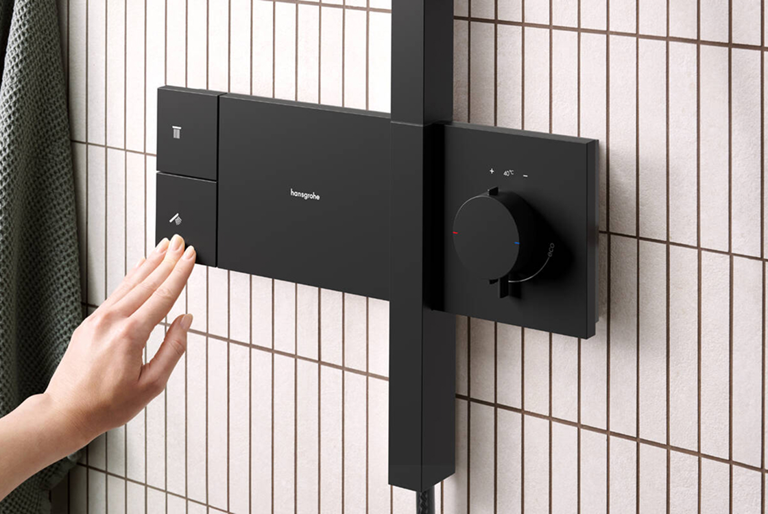 Душова система Hansgrohe Raindance Alive S 300 1jet ShowerSelect Comfort Matt Black 24582670 зовнішній вигляд - фото 9