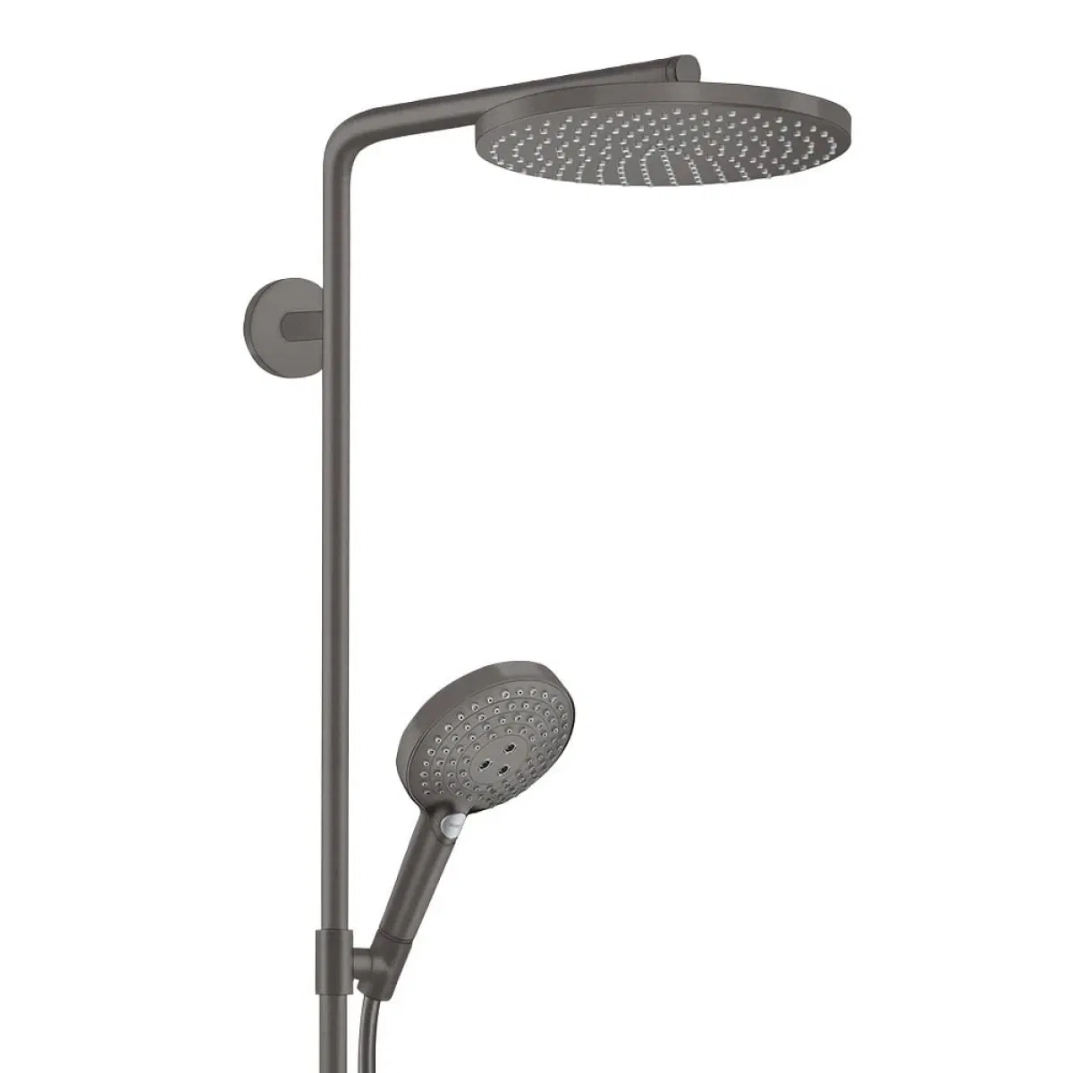 Душова система Hansgrohe Raindance S 240 EcoSmart PowderRain 2jet Brushed Black Chrome 28823340 ціна 99031 грн - фотографія 2