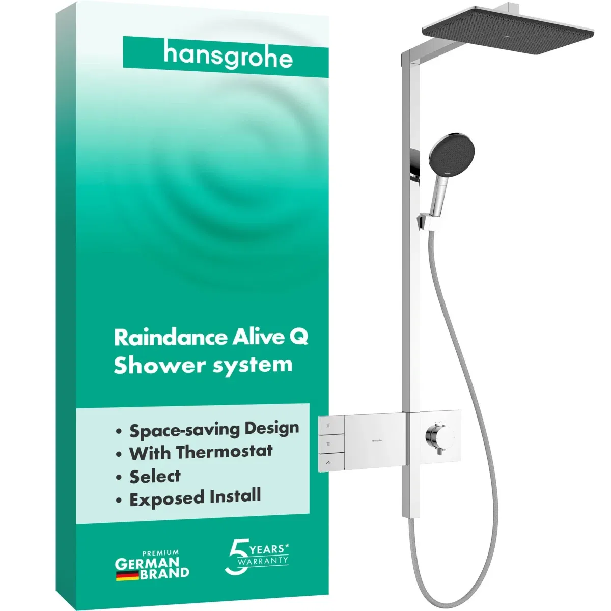 Душова система Hansgrohe Raindance Alive Q 340/210 2jet ShowerSelect Comfort Chrome 24590000 ціна 98784 грн - фотографія 2