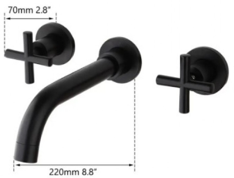 Wezer VAL10-10-Black (1044131) Габаритные размеры