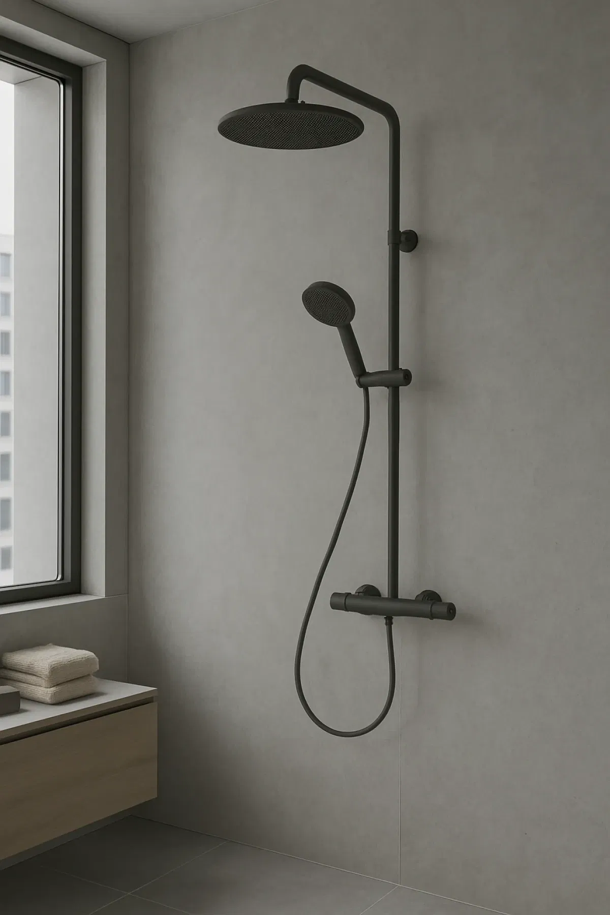 Hansgrohe Raindance Alive S Puro 300 1jet EcoSmart Ecostat Element Brushed Black Chrome 24593340 в магазині в Києві - фото 10