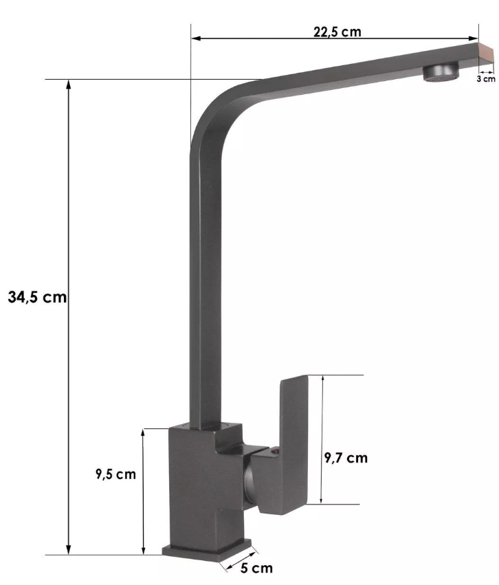 Wezer PRO4-02-Gungrey (1044955) Габаритные размеры
