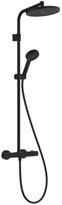 Душевая система Hansgrohe Activera S 240 1jet EcoSmart Ecostat Fine Varia Matt Black 28078670