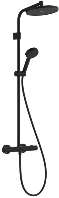 Душевая система Hansgrohe Activera S 240 1jet EcoSmart+ Ecostat Fine Varia Matt Black 28083670