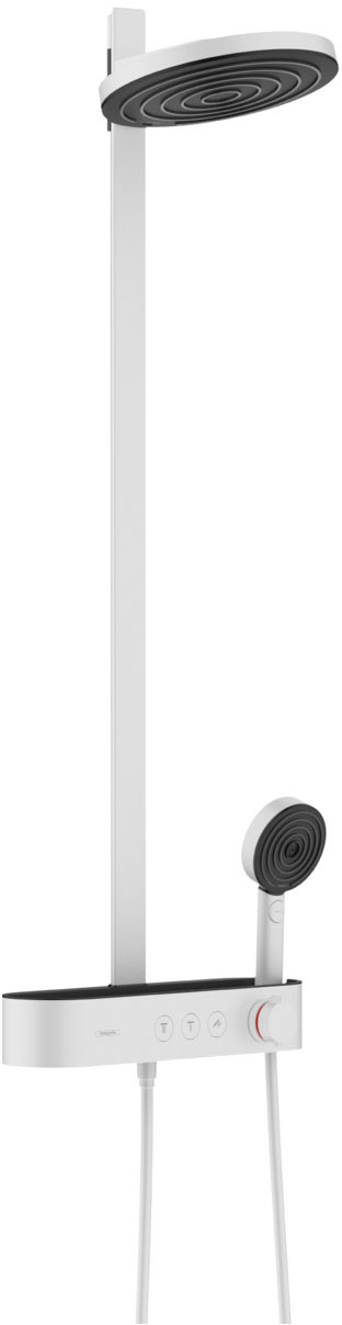 Душевая система Hansgrohe Pulsify Showerpipe 260 2jet 400 EcoSmart Matt White 24241700