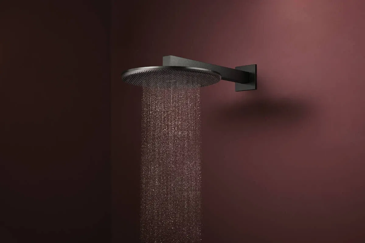Душевая система Hansgrohe Raindance Alive S Puro 300 1jet Ecostat Element Brushed Black Chrome 24592340 внешний вид - фото 9