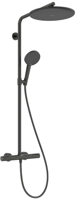 Душевая система Hansgrohe Raindance Alive S Puro 300 1jet Ecostat Element Brushed Black Chrome 24592340
