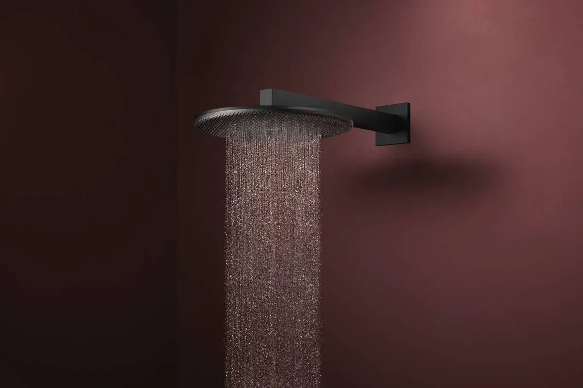 Душевая система Hansgrohe Raindance Alive S Puro 300 1jet Ecostat Element Matt Black 24592670 внешний вид - фото 9
