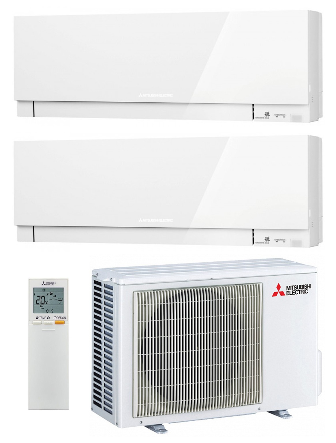 Комплект мульти-спліт системи Mitsubishi Electric Design White Multi 33 (6+6)