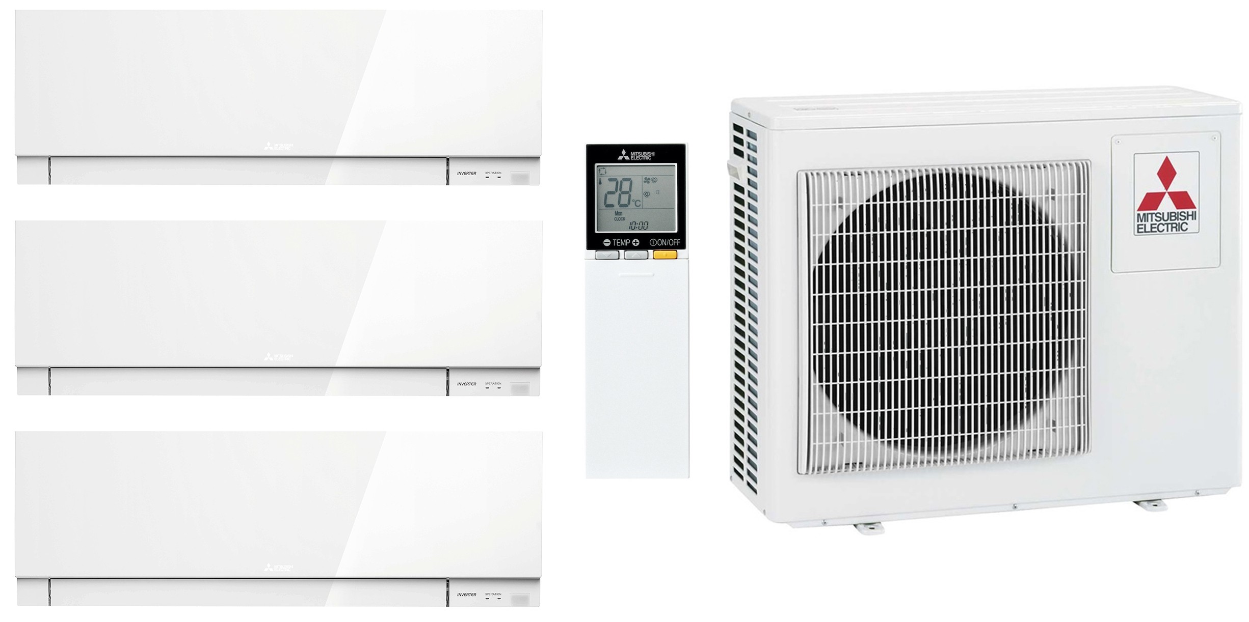 Комплект мульти-спліт системи Mitsubishi Electric Design White Multi 54 (6+6+9)