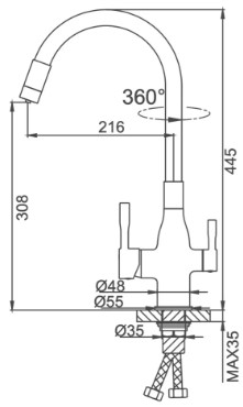 Frap F4396-3 (1046108) Габаритные размеры