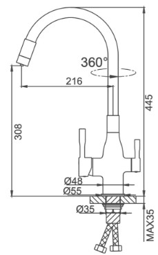 Frap F4396-6 (1046109) Габаритные размеры