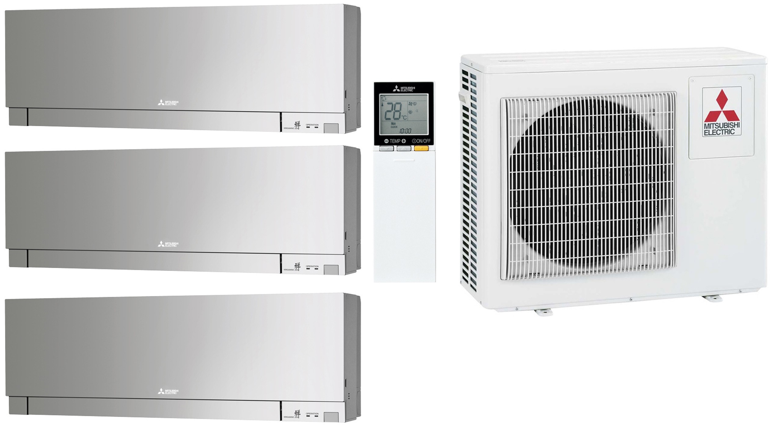 Комплект мульти-спліт системи Mitsubishi Electric Design Silver Multi 68 (6+9+9)