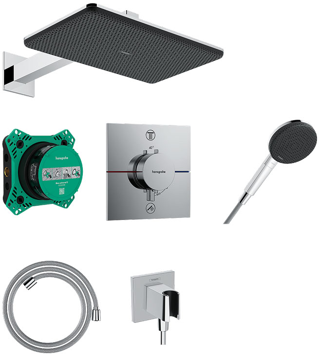 Душевая система Hansgrohe Raindance Alive Q 210/340 1jet Chrome 24620000
