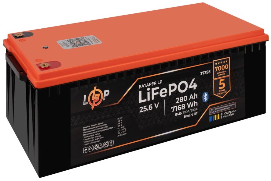 в продаже Аккумулятор LogicPower LiFePO4 25,6V - 280 Ah (7168Wh) (BMS 200A/200A) пластик Smart BT (37398) - фото 3