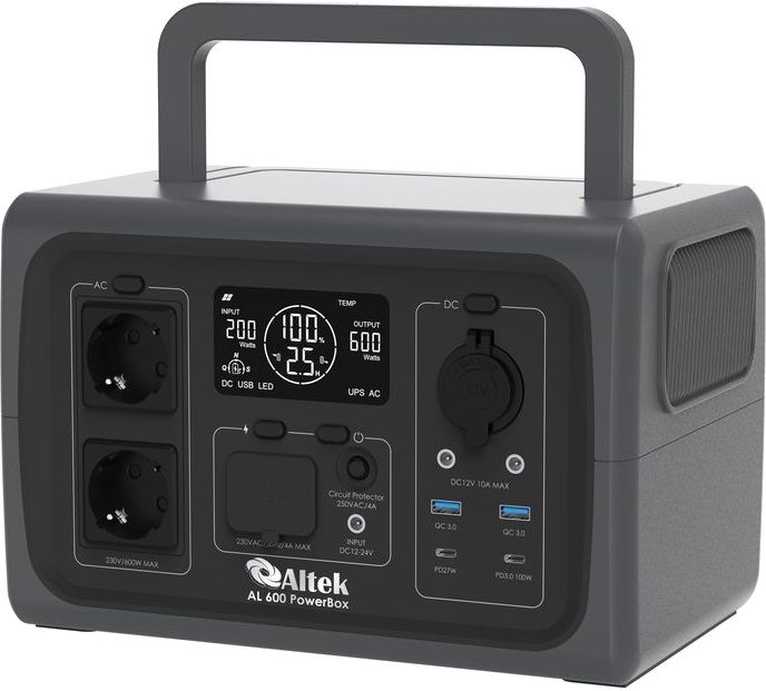 в продаже Портативная зарядная станция Altek AL 600 PowerBox + солнечная панель Altek ALT-120 - фото 3
