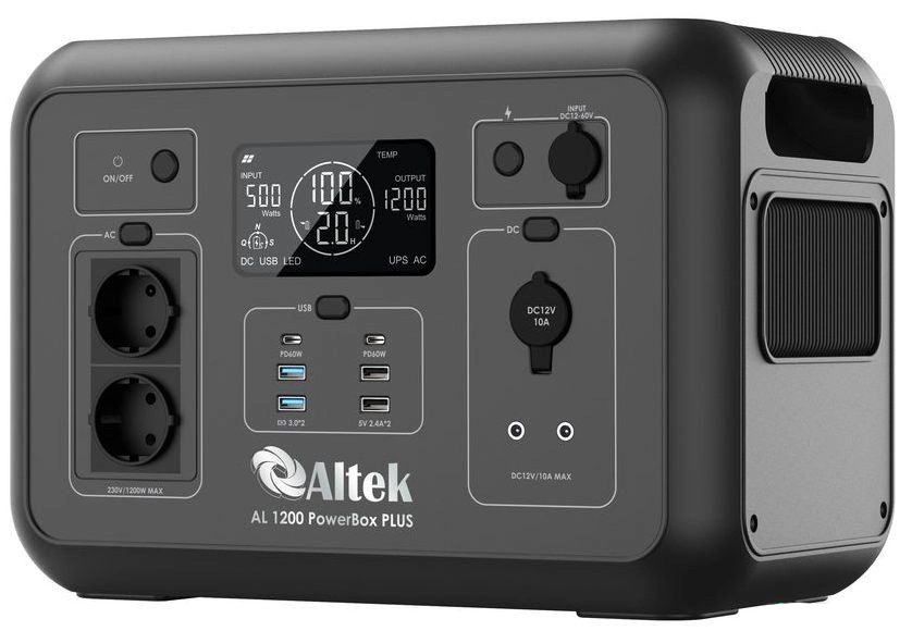 в продаже Портативная зарядная станция Altek AL 1200 PowerBox Plus + солнечная панель Altek ALT-120 - фото 3