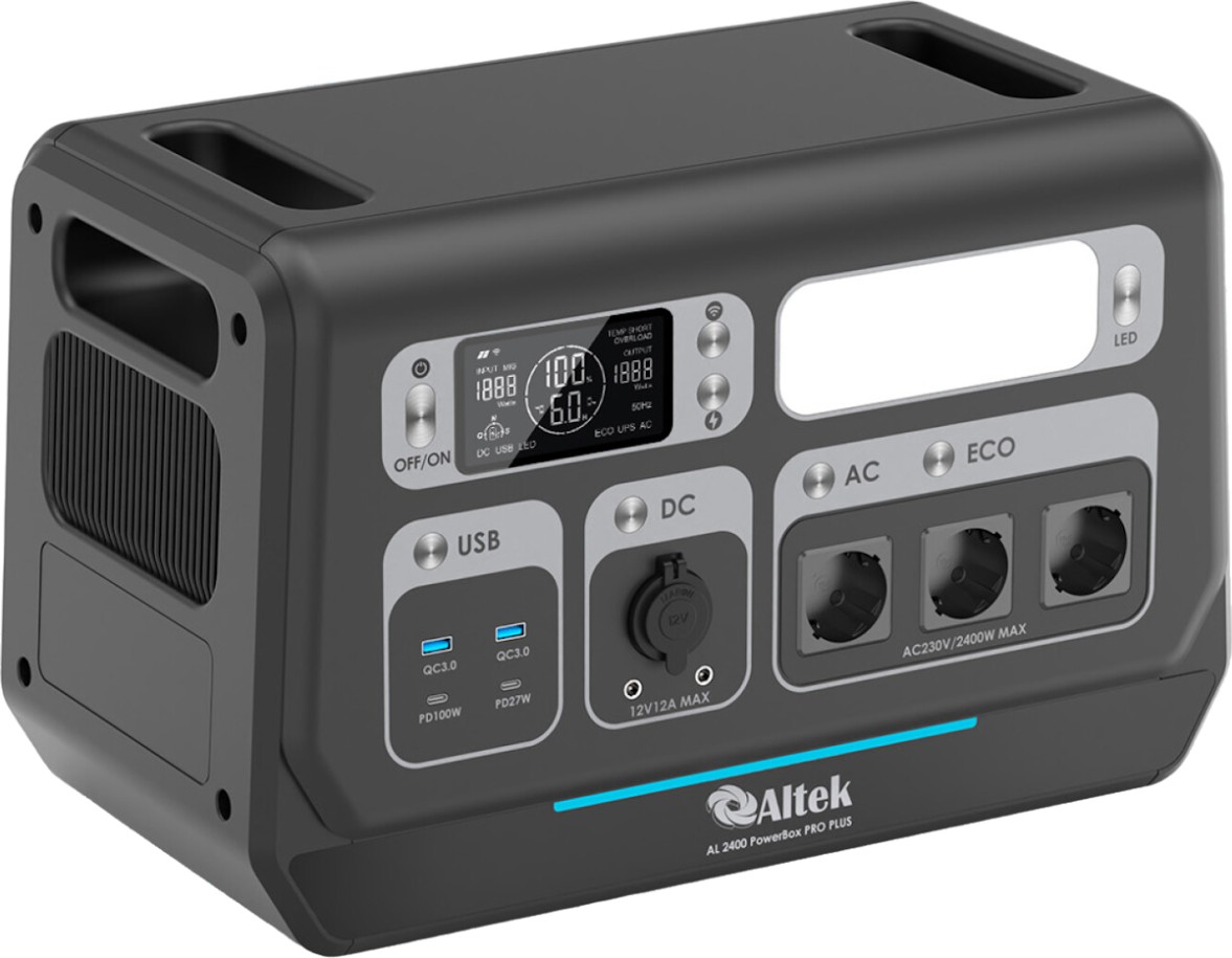 Портативна зарядна станція Altek AL 2400 PowerBox Pro Plus + сонячна панель Altek ALT-120 Military ціна 41077 грн - фотографія 2