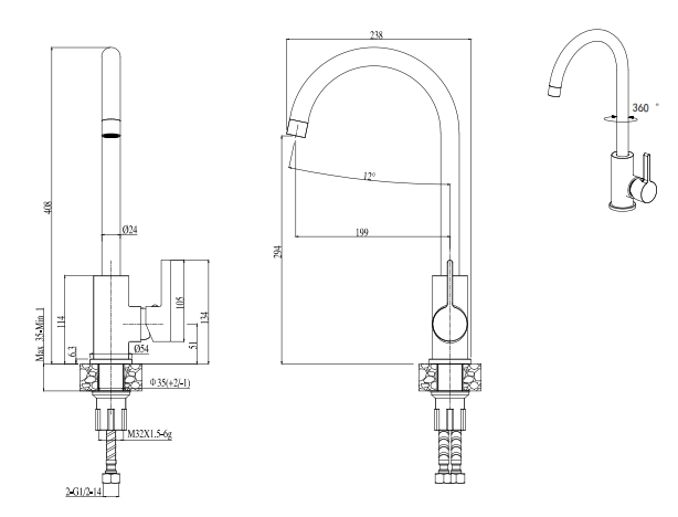 Elleci C01 Nero 40 уцінка Габаритні розміри