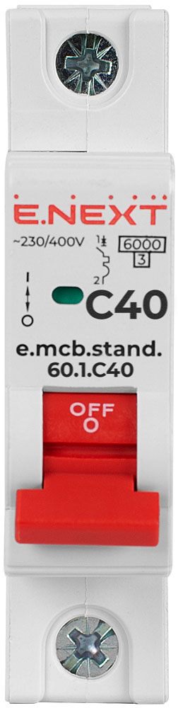 Купить автоматический выключатель E.NEXT e.mcb.stand.60.1.C40 (s002112) в Киеве