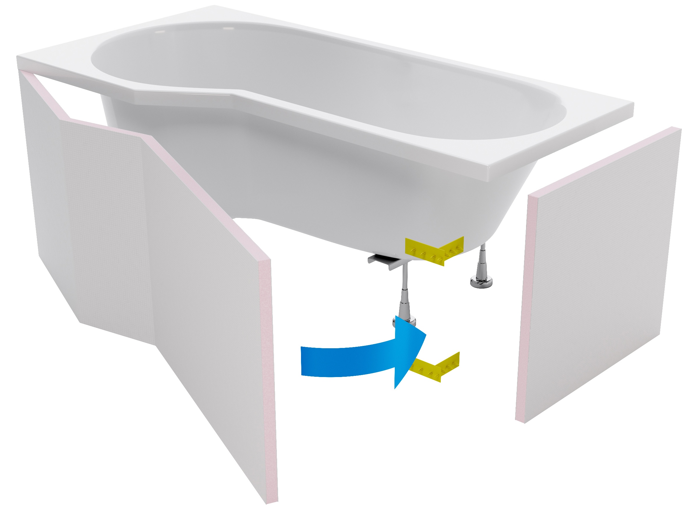 Панель для ванни під плитку Excellent Flex System (OBEX.BSF.16WH) ціна 10865 грн - фотографія 2