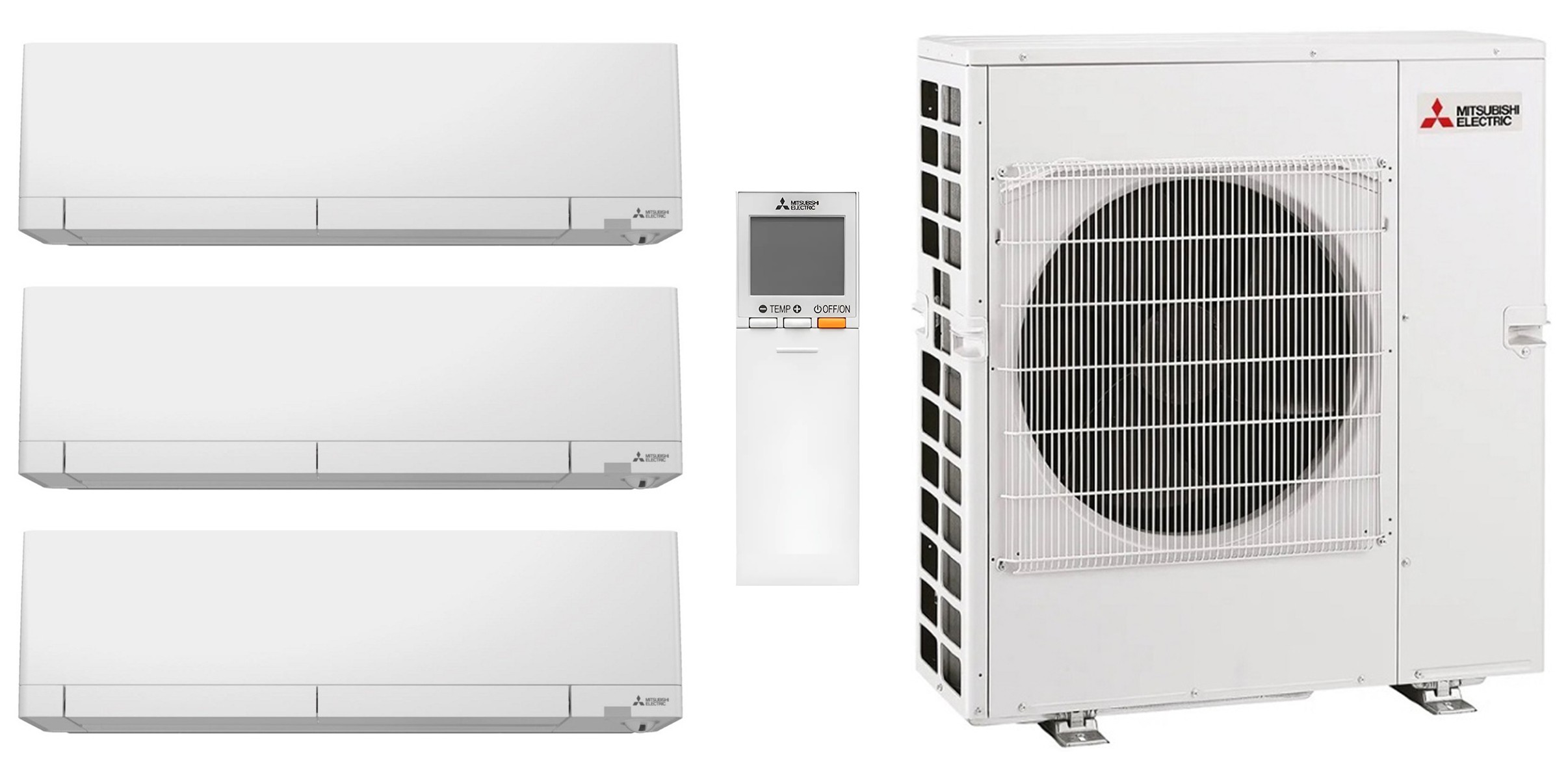 Комплект мульти-сплит системы Mitsubishi Electric RW Hyper Heating Multi 83 (9+9+12)