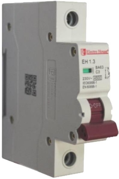 Electro House 1P, 3A, 4.5kA, C (EH-1.3)