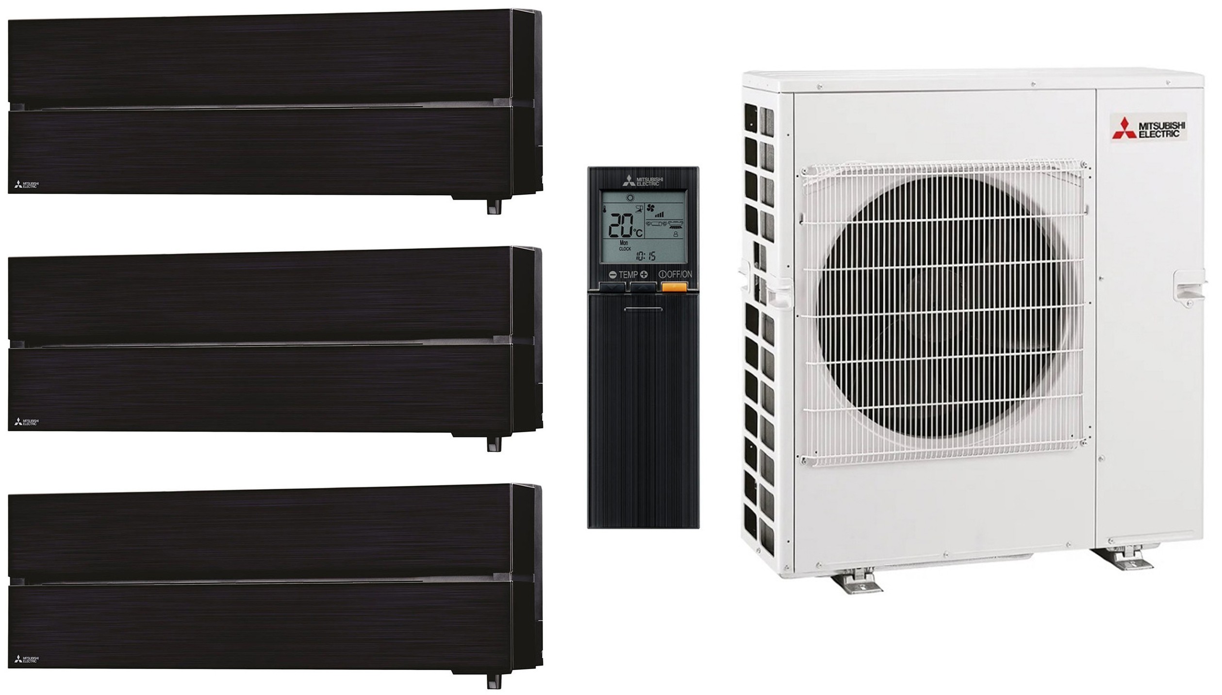 Комплект мульти-сплит системы Mitsubishi Electric Premium Hyper Heating Black Multi 83 (9+9+9)