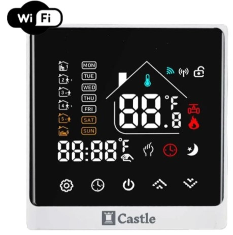 ᐉ Терморегулятор Castle AC8400H WI-FI Белый купить по цене 1 976 грн. в ...