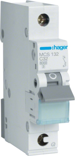 Автоматический выключатель Hager 1P 6kA C-32A 1M (MCS132)