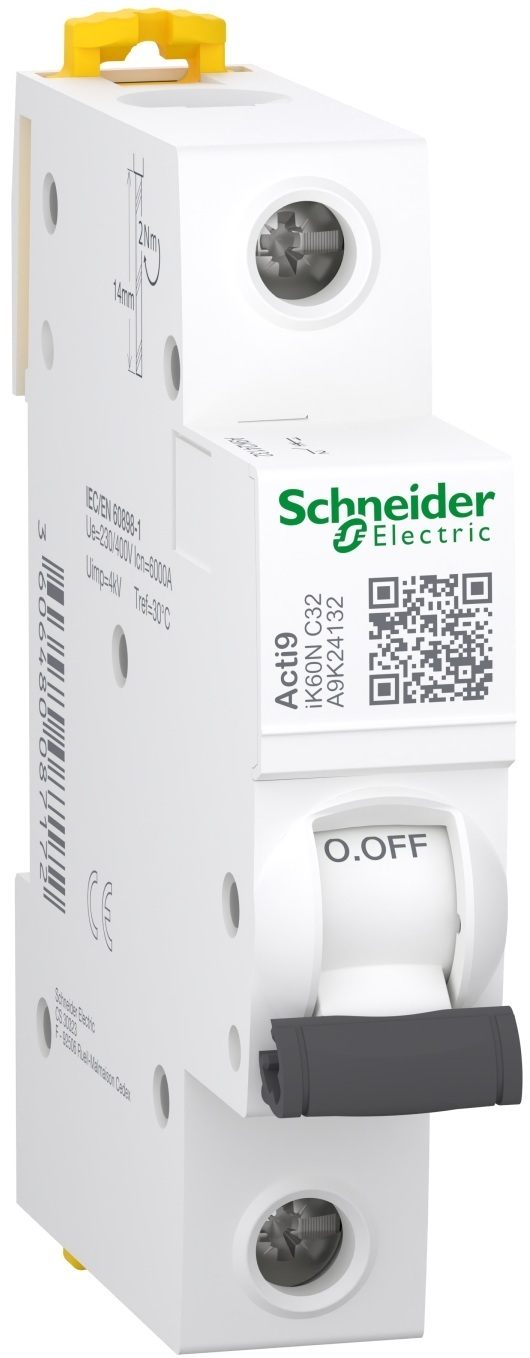 Автоматический выключатель Schneider Electric Acti9 IK60N, 1P, 32A, C (A9K24132)