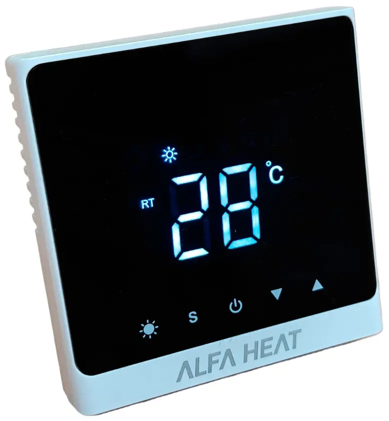 Терморегулятор Alfa Heat Smart WI-FI білий ціна 1472 грн - фотографія 2