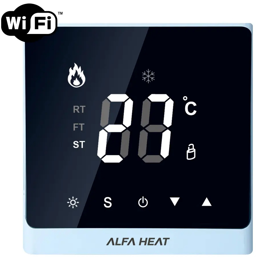Терморегулятор Alfa Heat Smart WI-FI білий